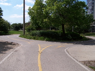 The turnaround at the north end of the lakefront trail
